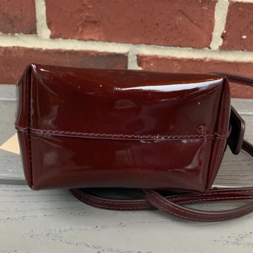 Madewell Mini Bucket Bag Burgundy Patent - Picture 6 of 8